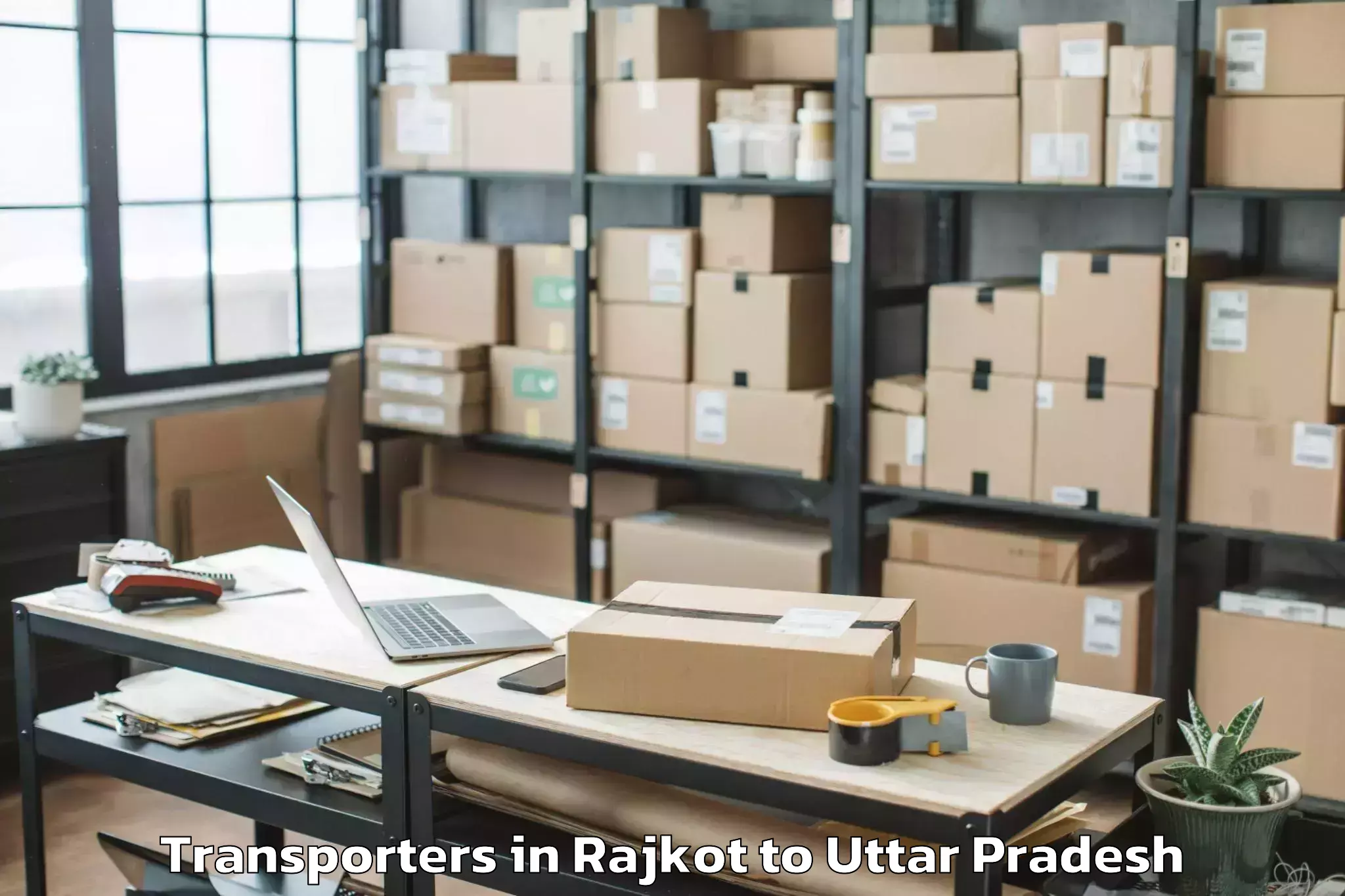 Book Rajkot to Banda Transporters Online